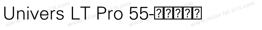 Univers LT Pro 55字体转换